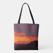 Vereinfachter Sonnenuntergang Tasche (Rückseite)