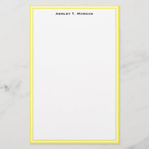 Vereinfacity Yellow / White Personalized Stationer Briefpapier