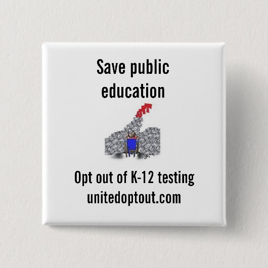 Vereinigt heraus entscheiden quadratischer Knopf Button (Vorderseite)