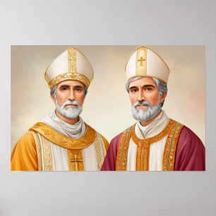 Vereinigt im Glauben: Heilige Cornelius und Zypria Poster