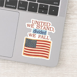 Vereinigt stehen wir amerikanische Flagge Aufkleber