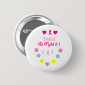 Vereinigt zum Kampf-Brustkrebs Button (Vorne & Hinten)