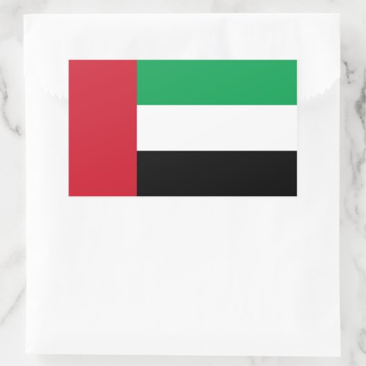 Vereinigte Arabische Emirate/Emirienflagge Rechteckiger Aufkleber (Tasche)