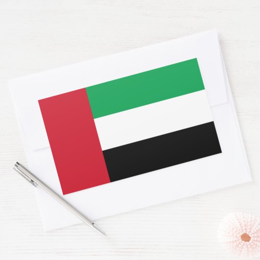 Vereinigte Arabische Emirate/Emirienflagge Rechteckiger Aufkleber (Umschlag)