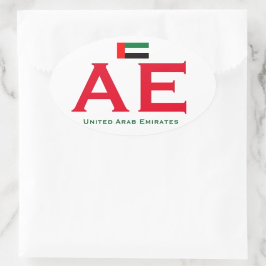 Vereinigte Arabische Emirate Euro Oval Sticker (Tasche)