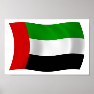 Vereinigte Arabische Emirate Flagge Poster Druck