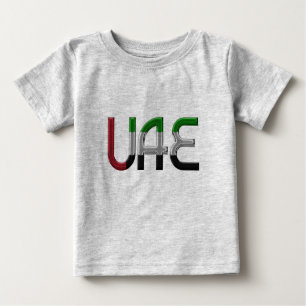Vereinigte Arabische Emirate Flaggenfarben Typogra Baby T-shirt
