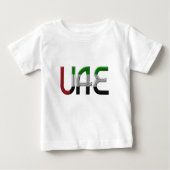 Vereinigte Arabische Emirate Flaggenfarben Typogra Baby T-shirt (Vorderseite)