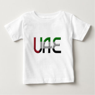 Vereinigte Arabische Emirate Flaggenfarben Typogra Baby T-shirt