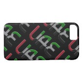 Vereinigte Arabische Emirate Flaggenfarben Typogra Case-Mate iPhone Hülle (Rückseite (Horizontal))
