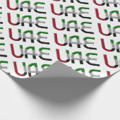 Vereinigte Arabische Emirate Flaggenfarben Typogra Geschenkpapier (Ecke)