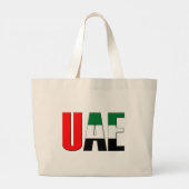Vereinigte Arabische Emirate Flaggenfarben Typogra Jumbo Stoffbeutel (Rückseite)