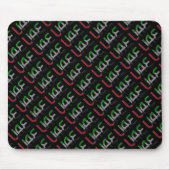 Vereinigte Arabische Emirate Flaggenfarben Typogra Mousepad (Vorne)