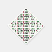 Vereinigte Arabische Emirate Flaggenfarben Typogra Serviette (Ecke)
