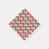 Vereinigte Arabische Emirate Flaggenfarben Typogra Serviette (Ecke)