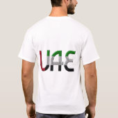 Vereinigte Arabische Emirate Flaggenfarben Typogra T-Shirt (Rückseite)