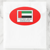 Vereinigte Arabische Emirate Ovaler Aufkleber (Tasche)