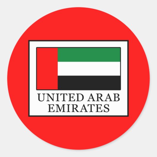 Vereinigte Arabische Emirate Runder Aufkleber (Vorderseite)