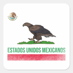 Vereinigte Mexikanische Staaten - Mexiko und Kalif Quadratischer Aufkleber