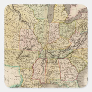 Vereinigte Staaten 20 Quadratischer Aufkleber