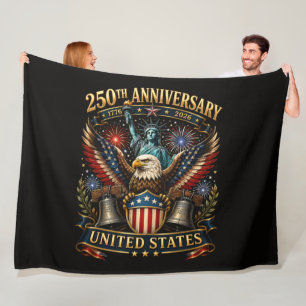 Vereinigte Staaten 250. Jahrestag Patriotischer Ad Fleecedecke