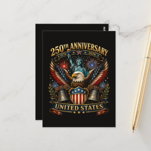 Vereinigte Staaten 250. Jahrestag Patriotischer Ad Postkarte