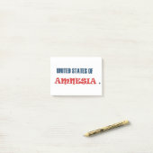 VEREINIGTE STAATEN AMNESIENS POST-IT KLEBEZETTEL (Auf Schreibtisch)
