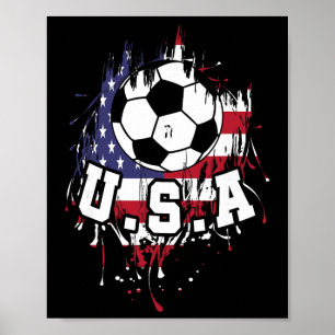 Vereinigte Staaten Fußball American Footbyll Usa F Poster