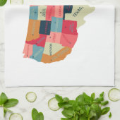 Vereinigte Staaten Geschirrtuch (Gefaltet)