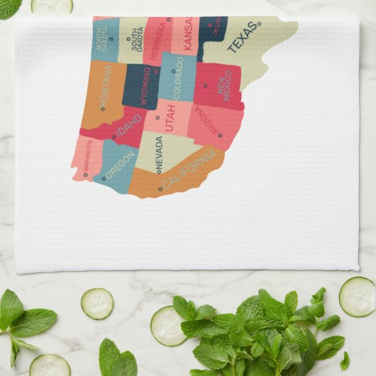 Vereinigte Staaten Geschirrtuch (Gefaltet)