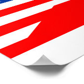 Vereinigte Staaten - Halbfahne des Landes Poster (Ecke)