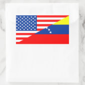 Vereinigte Staaten - Halbfahne Rechteckiger Aufkleber (Tasche)