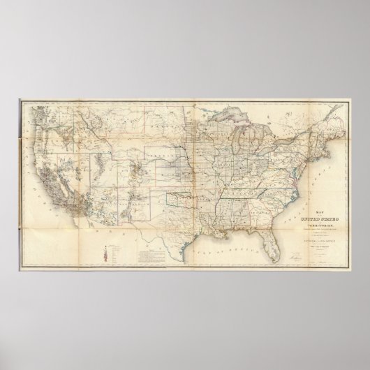 Vereinigte Staaten, Hoheitsgebiete Poster (Vorne)