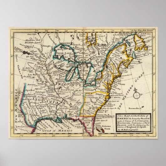 Vereinigte Staaten, Kanada, Nordamerika Poster (Vorne)