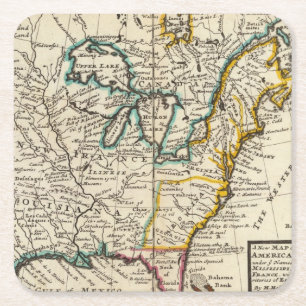 Vereinigte Staaten, Kanada, Nordamerika Rechteckiger Pappuntersetzer