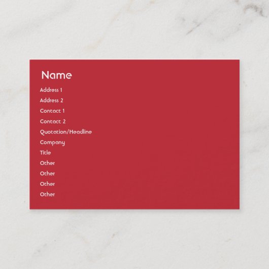 Vereinigte Staaten - mollig Visitenkarte (Vorderseite)