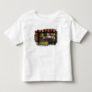 Vereinigte Staaten, New York. Gray's Papaya: Fenst Kleinkind T-shirt