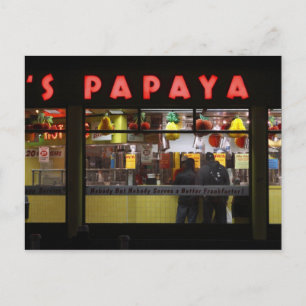 Vereinigte Staaten, New York. Gray's Papaya: Fenst Postkarte