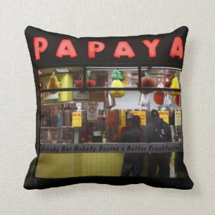 Vereinigte Staaten, New York. Papaya: Fenster Kissen