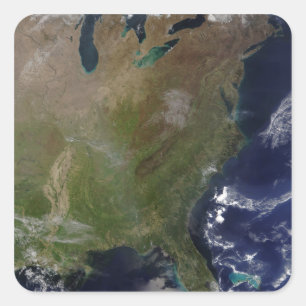 Vereinigte Staaten Ostküste 2 Quadratischer Aufkleber