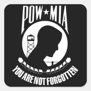Vereinigte Staaten POW-MIA Quadratischer Aufkleber
