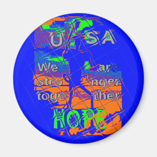 Vereinigte Staaten Psychedelische Hoffnung: Blue U Magnet