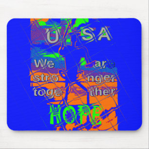 Vereinigte Staaten Psychedelische Hoffnung: Blue U Mousepad