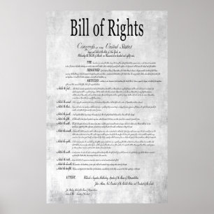 VEREINIGTE STAATEN - RECHTS-BILL 3 POSTER