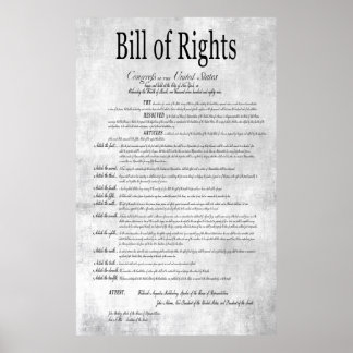 VEREINIGTE STAATEN - RECHTS-BILL 3 POSTER