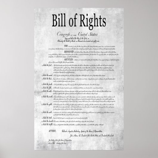 VEREINIGTE STAATEN - RECHTS-BILL 3 POSTER (Vorne)