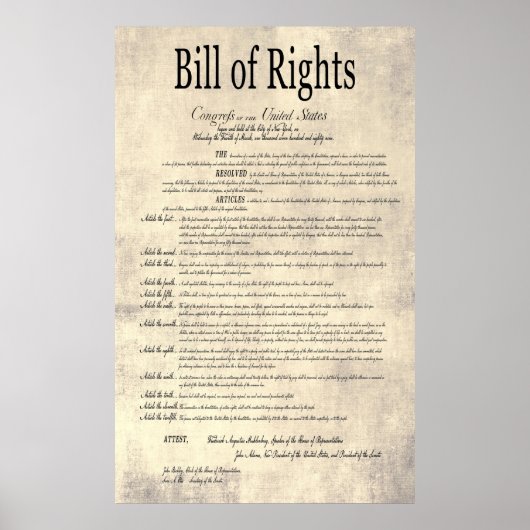 VEREINIGTE STAATEN - RECHTS-BILL 4 POSTER (Vorne)