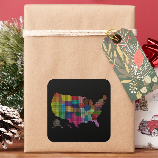 VEREINIGTE STAATEN - Sondergeschenk für Touristen Quadratischer Aufkleber (Feiertag)