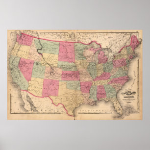 Vereinigte Staaten und Gebiete Poster