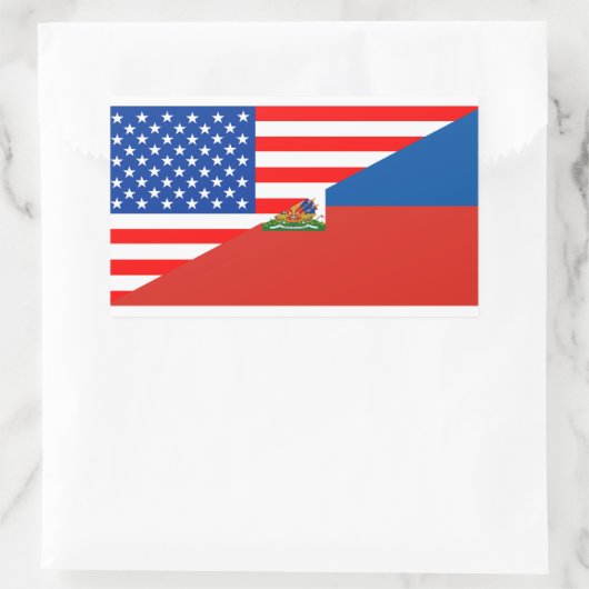 Vereinigte Staaten - USA - Halbfahndungsland Rechteckiger Aufkleber (Tasche)